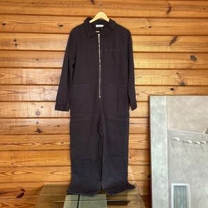 Lacausa Black Denim Cleo Jumpsuit